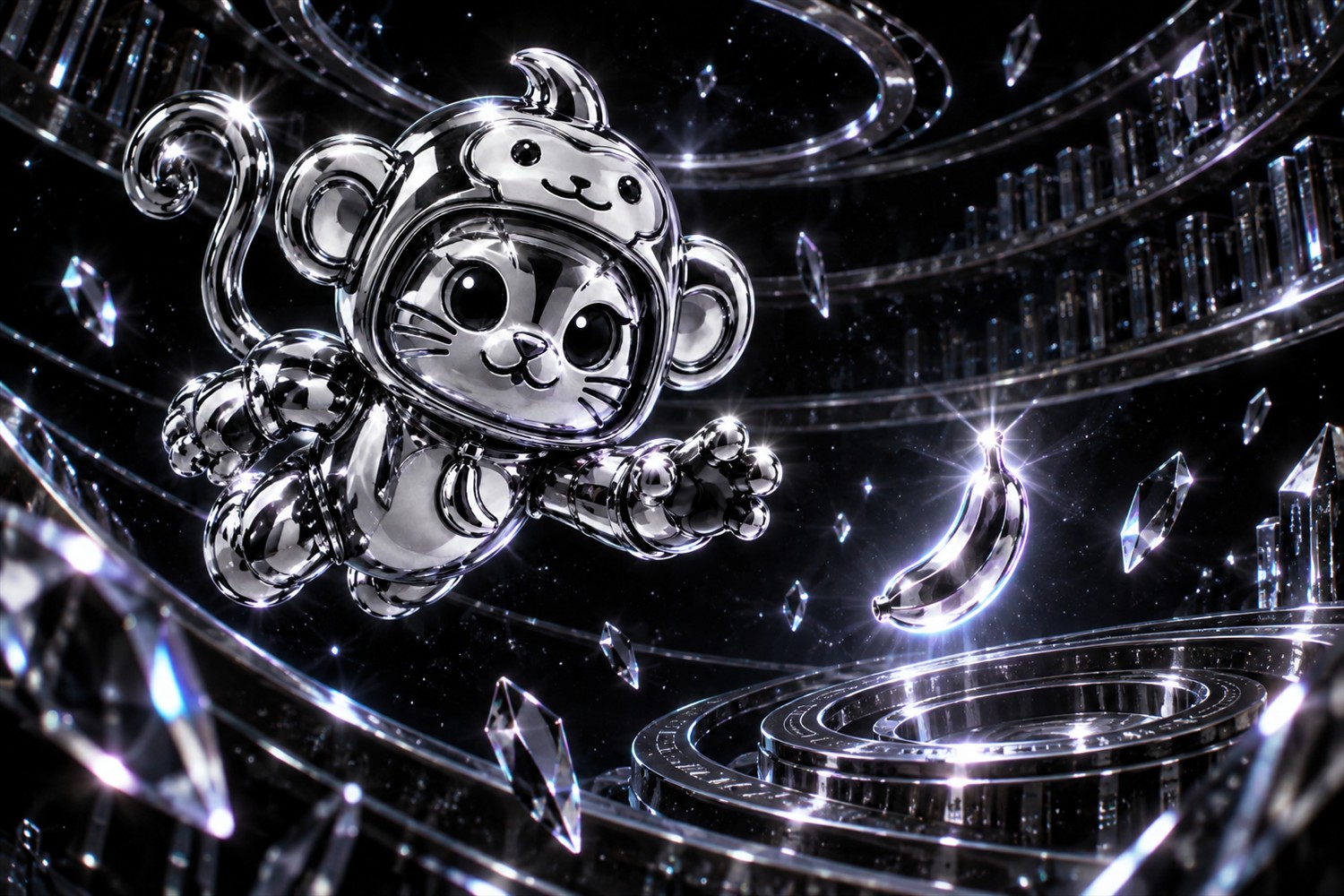 CATAPE discovering a chrome banana relic in a cosmic archive